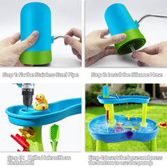 Intoypad Water Table Pump operating outdoors for up to 3 hours