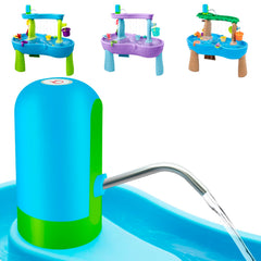 Intoypad Water Table Pump blue on backyard setup