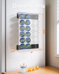 K Cup Holder for Refrigerator in crystal clear acrylic