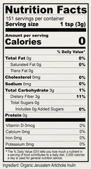 Inulin Powder Anthony's packaging side view
