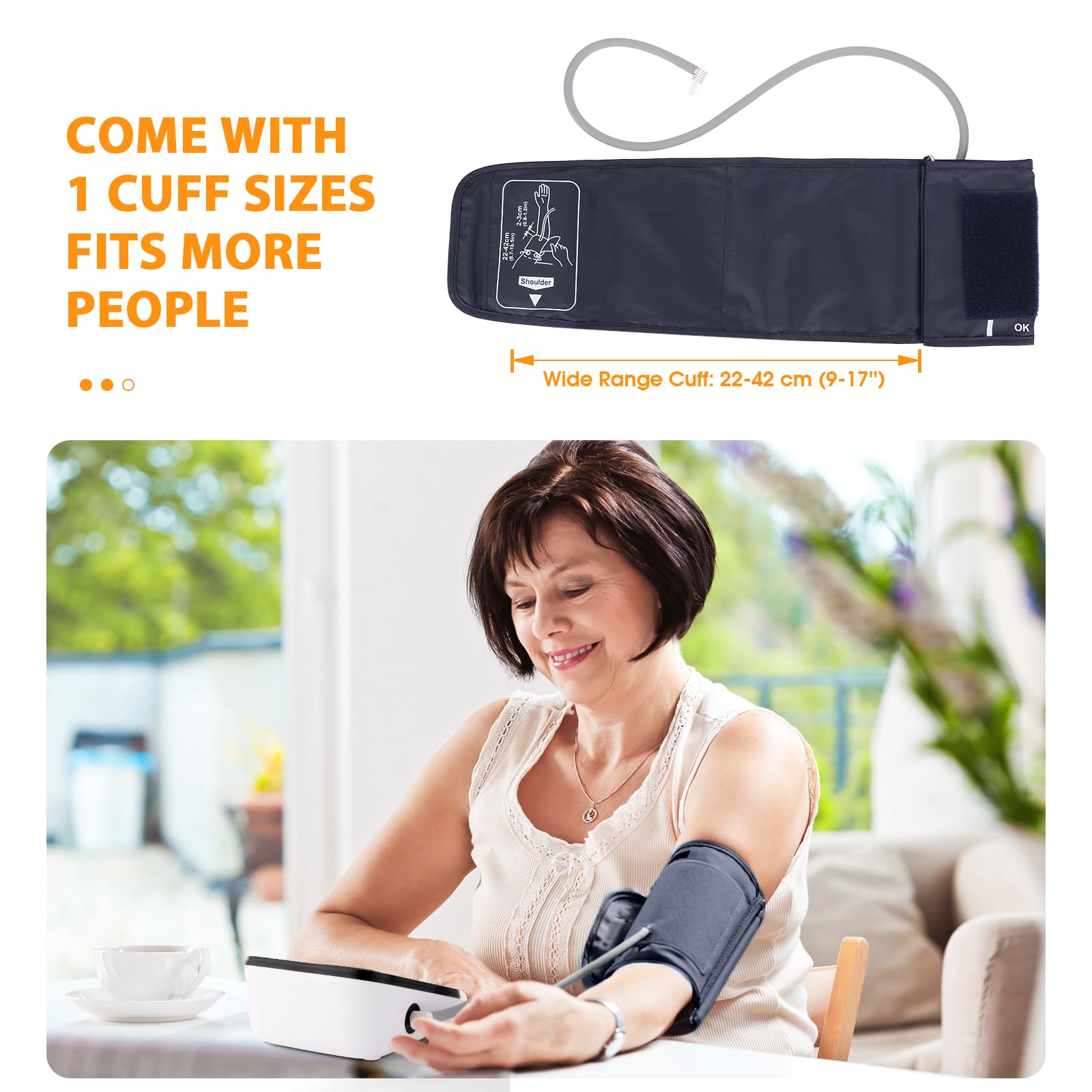 Home use portable blood pressure monitor with dual power options