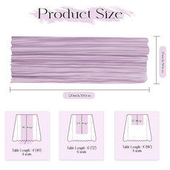INVGEEXI lilac cheesecloth runner laid flat 35x120