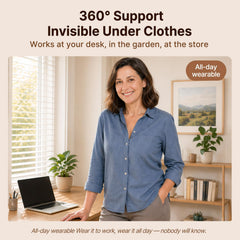 Adjustable hook-and-loop straps fit bust 32 to 38 inches