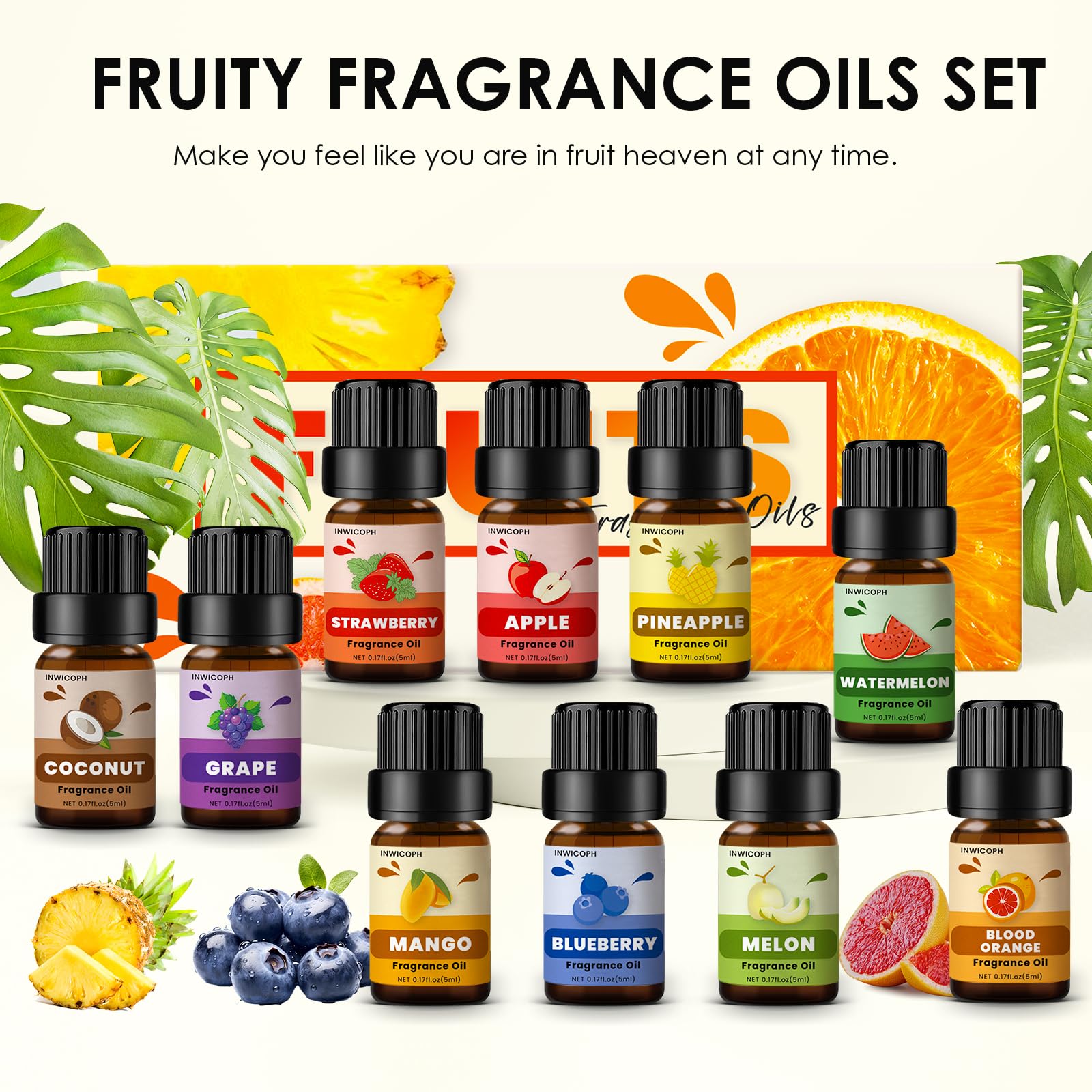 Blueberry fragrance oil bottle from INWICOPH set