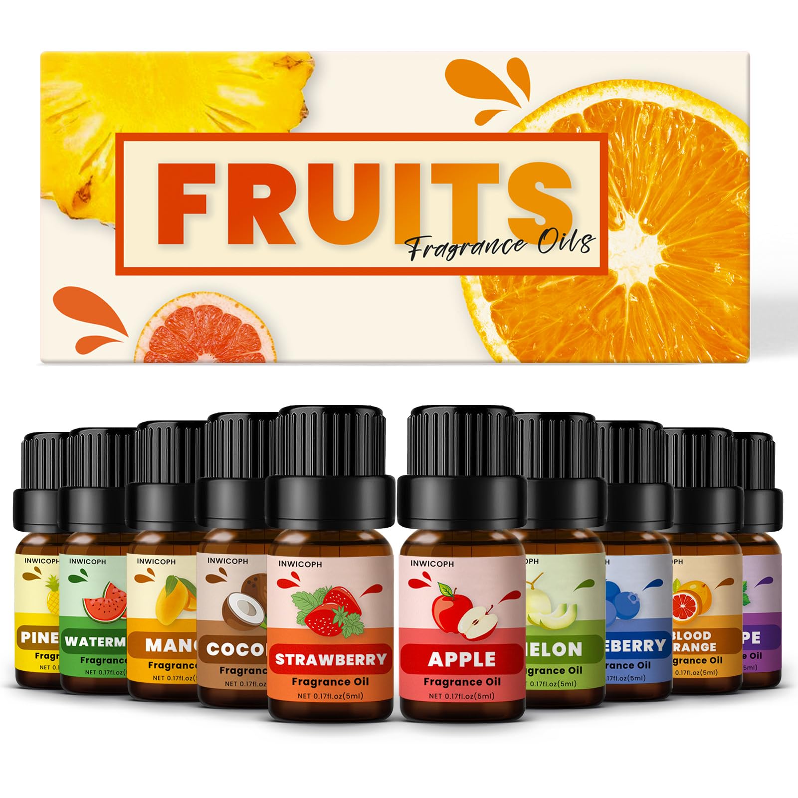 INWICOPH Fruity fragrance oil set 10 box front