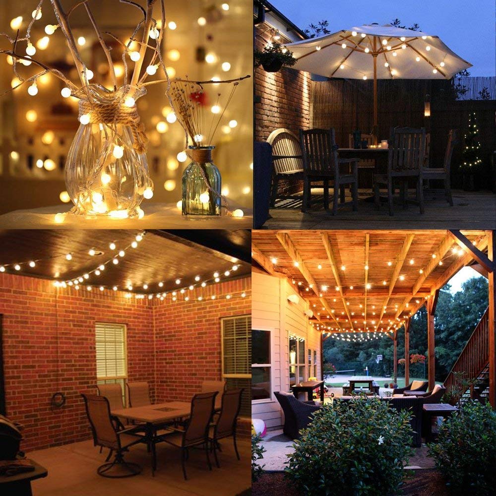 Outdoor globe string lights for garden balcony patio