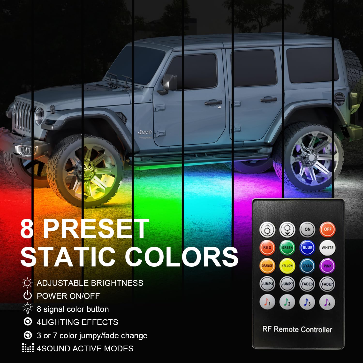 IP67 waterproof LED strips for car exterior lighting