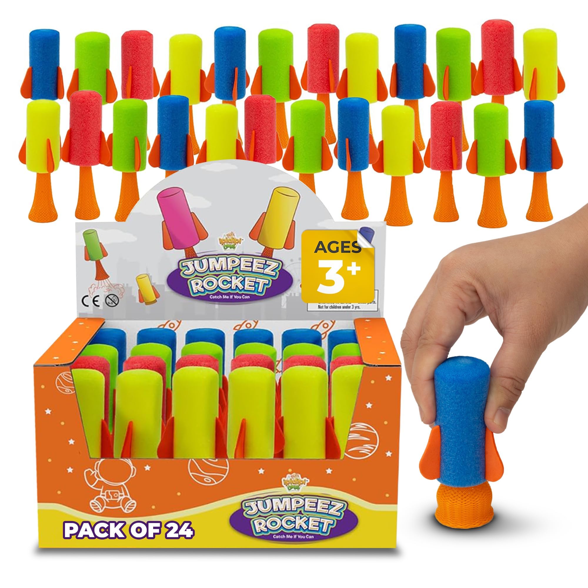 24-pack rocket poppers for parties and classrooms