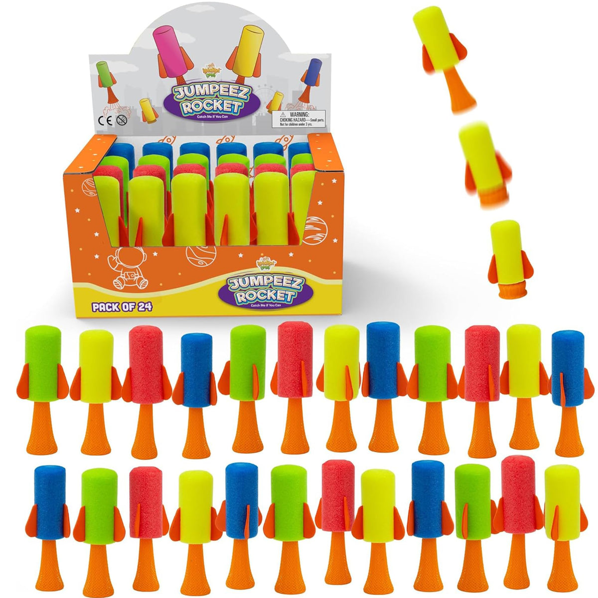 IPIDIPI TOYS Jumpeez Rocket Poppers 24-pack front box
