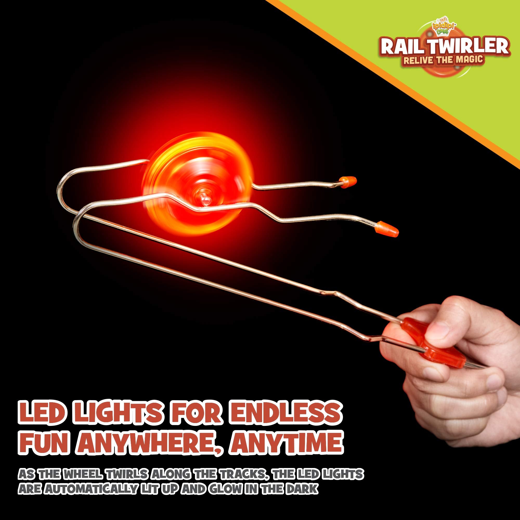 Magnetic wheel spinning along rails IPIDIPI TOYS