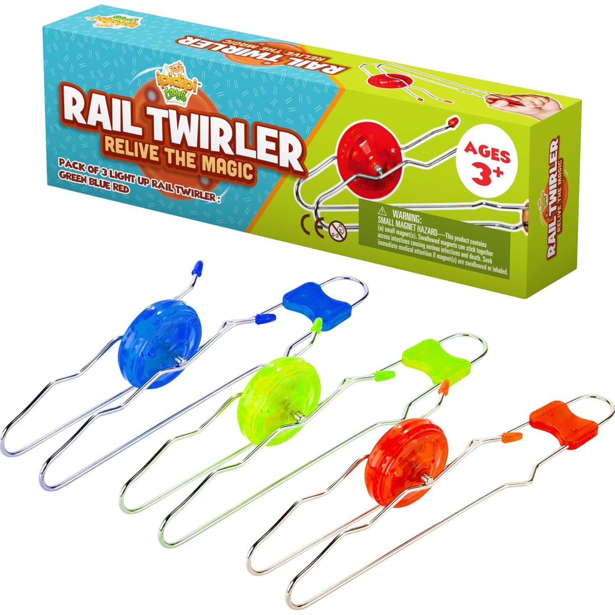 IPIDIPI TOYS Retro Magic Rail Twirler on rails spinning