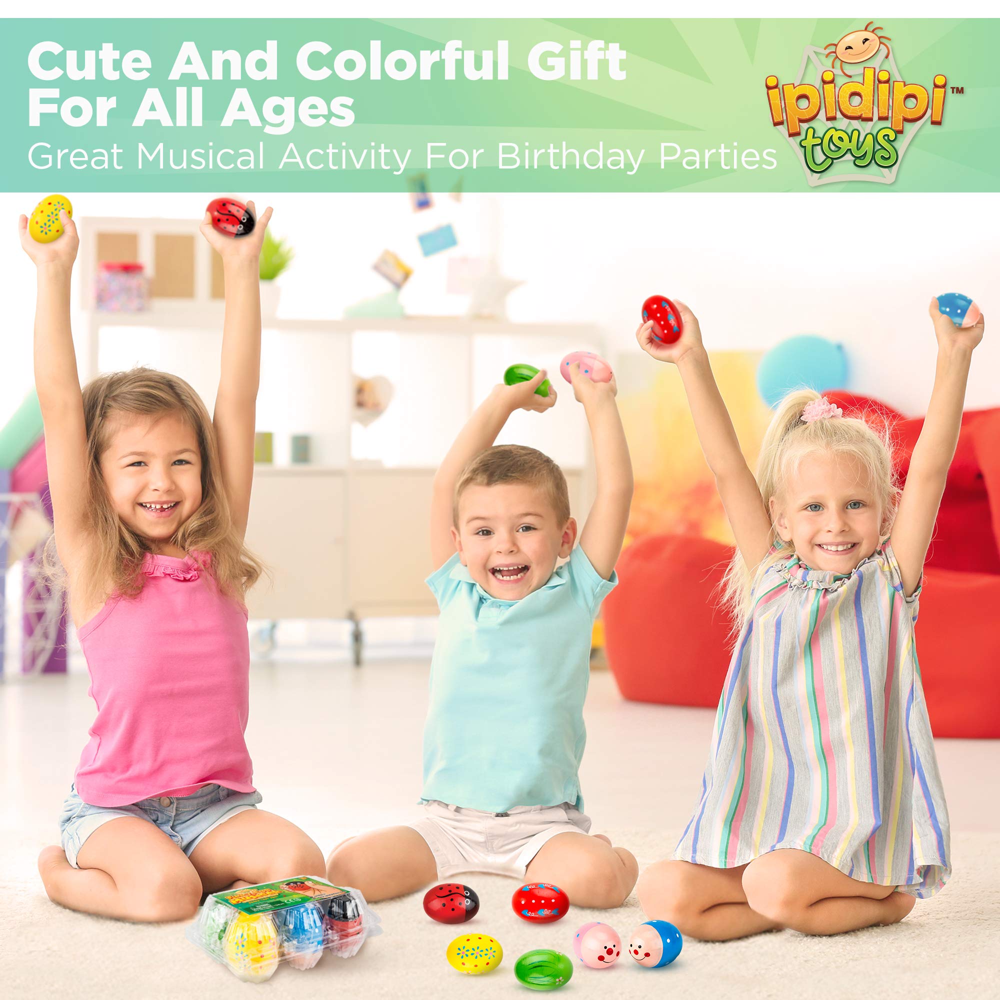 Wooden egg maracas IPIDIPI TOYS for Montessori inspired rhythm play