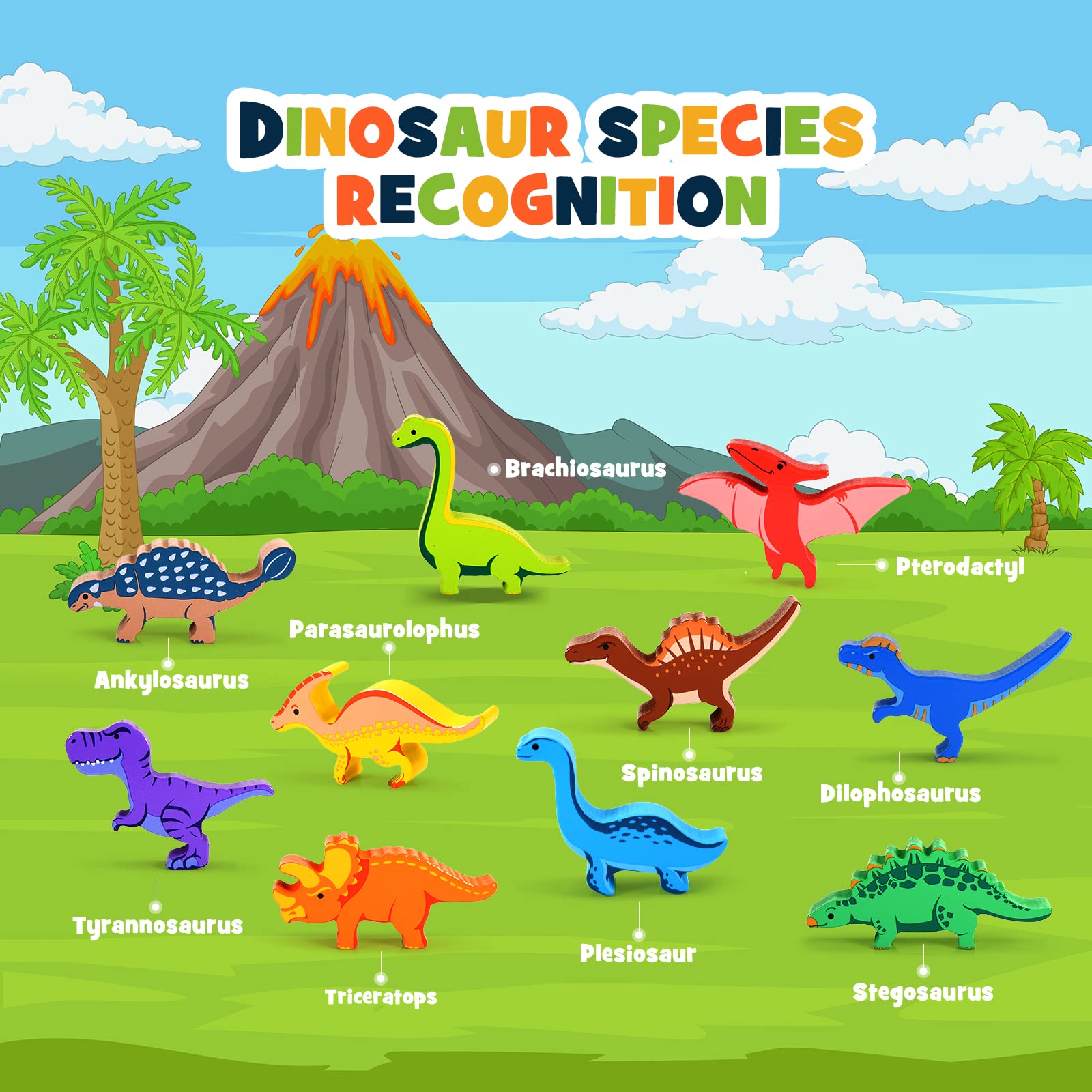 Dinosaur blocks set for kids IPOURUP 3 to 5 years old