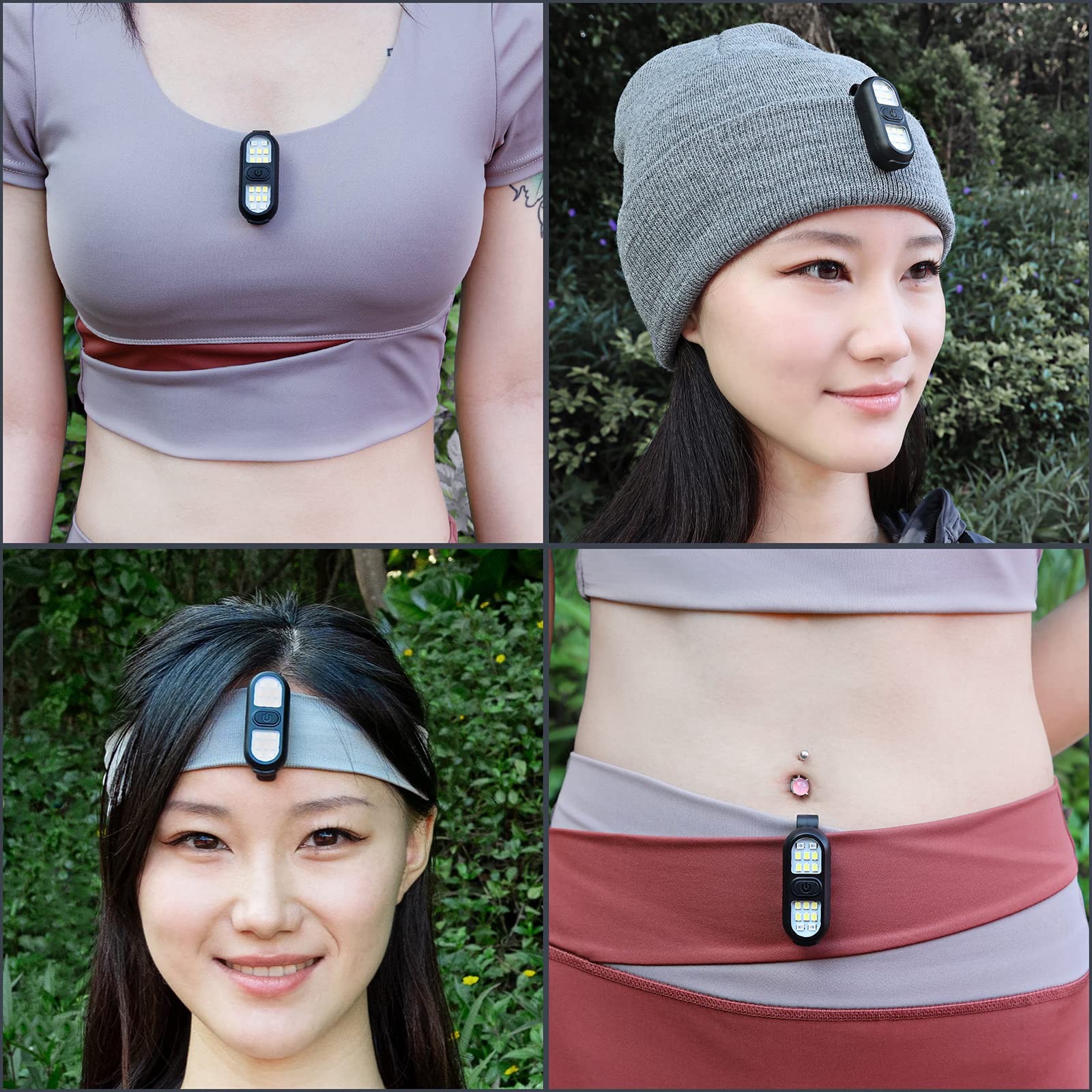 IPX6 waterproof clip-on flashlight for outdoor activities