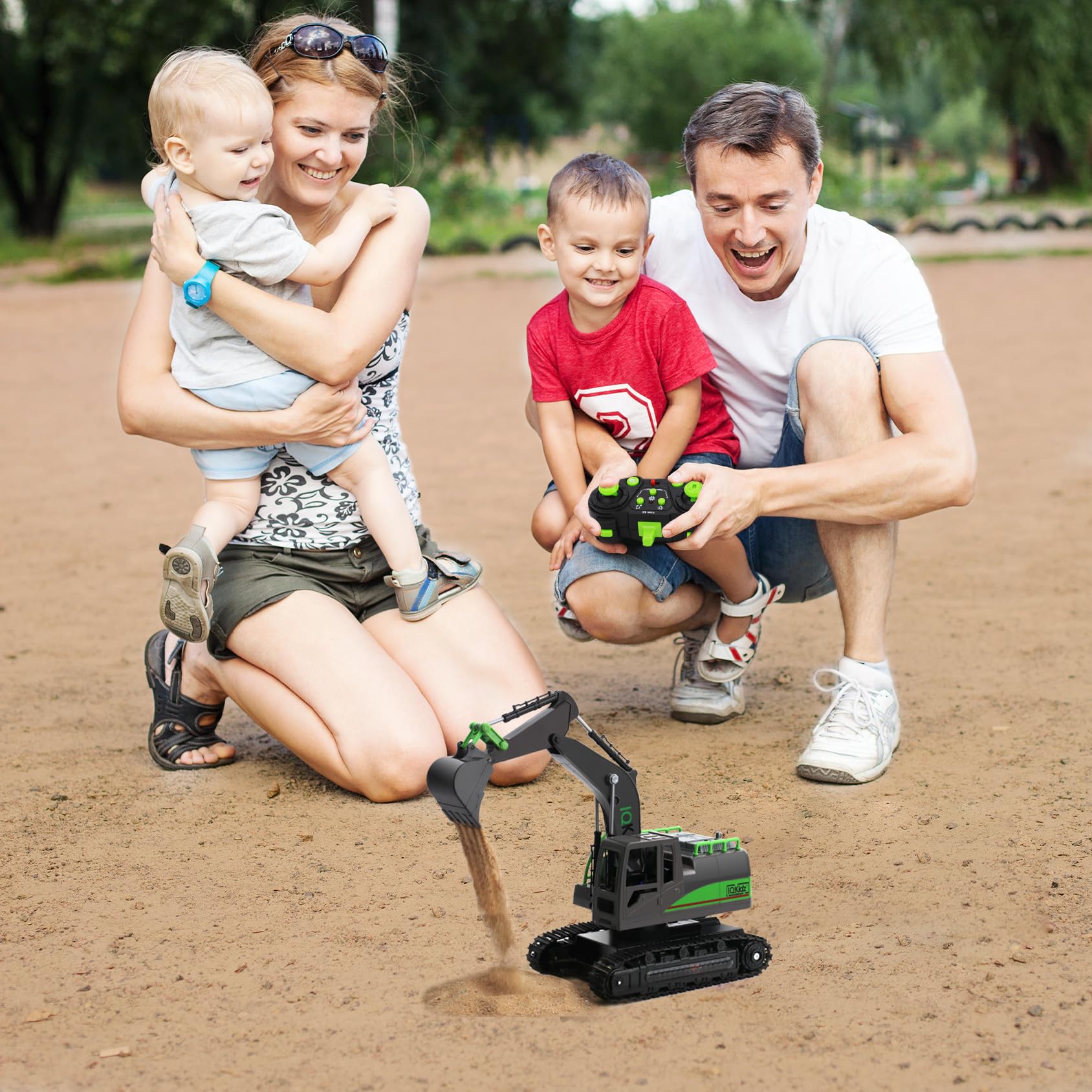 IQKidz gift idea remote control excavator for kids birthday