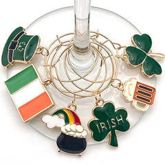Leprechaun Hat charm for wine glass stem