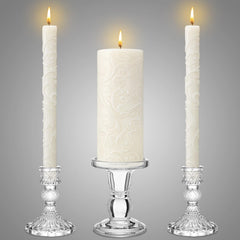 Irenare Unity Candles for wedding ceremony with glass holder