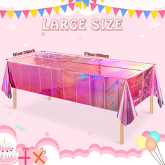 54 by 108 inch pink plastic tablecloths suitable for rectangular tables