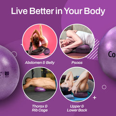 Coregeous Ball used for low back and abdominal wall release