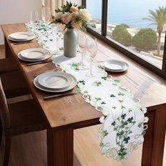 Irish clover table runner suitable for dining tables and mantles