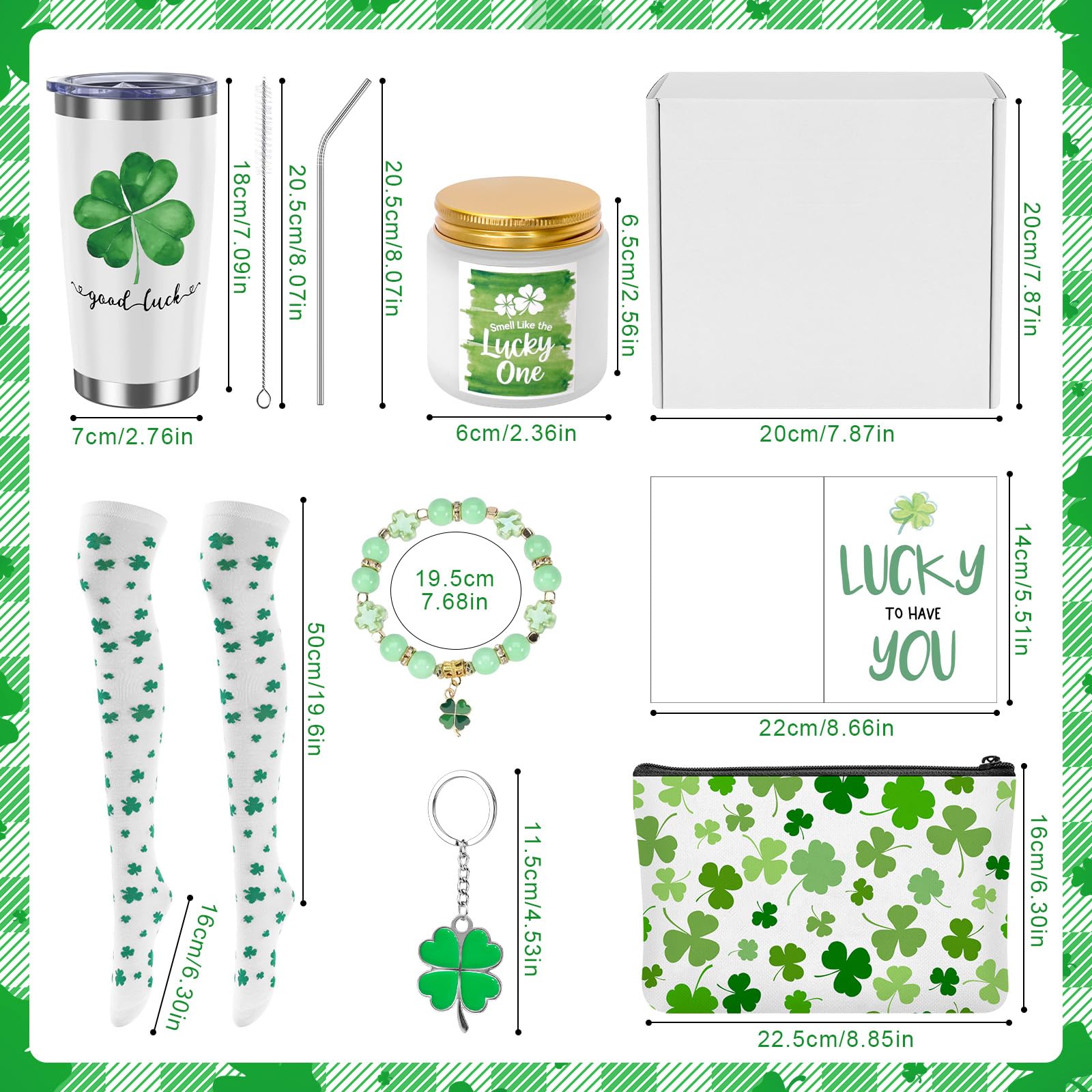 Irish gifts for women seven-piece set including socks and cosmetic bag