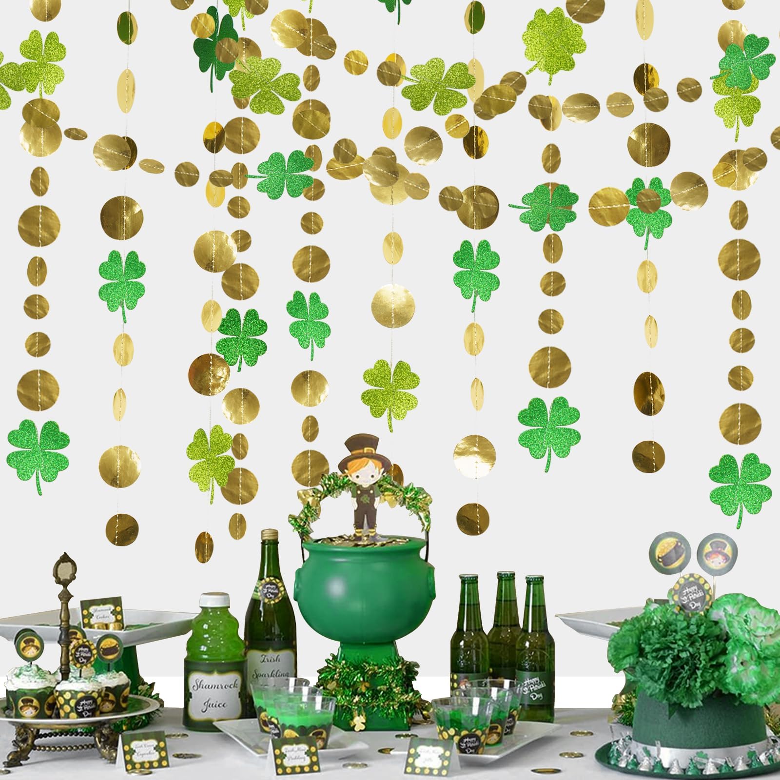 Irish party decoration garlands ready to hang