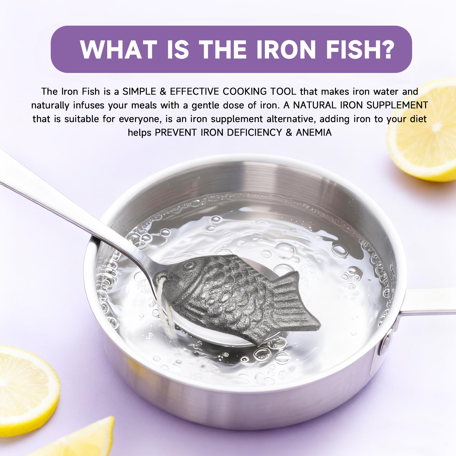 Iron Fish snapper design highlighting size 3.1 by 1.57 inches