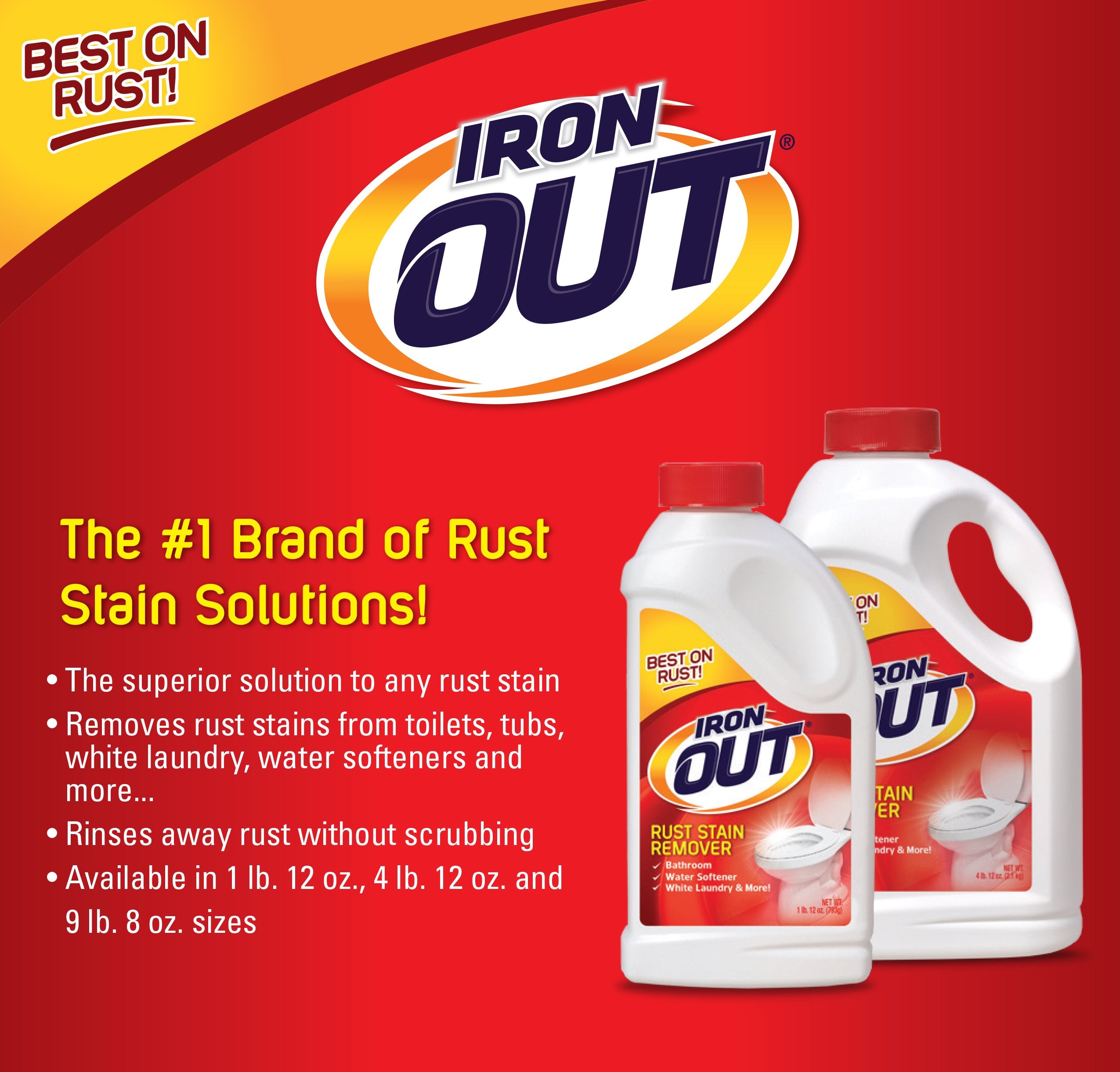 Septic safe iron rust removal Iron OUT powder