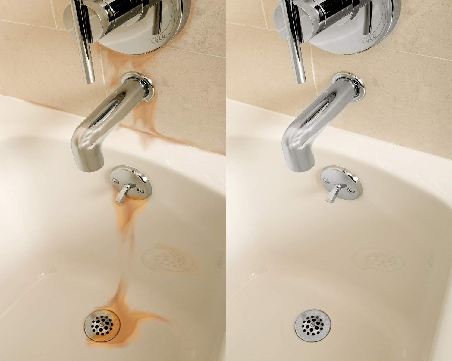 Water softener rust buildup removal with Iron OUT powder