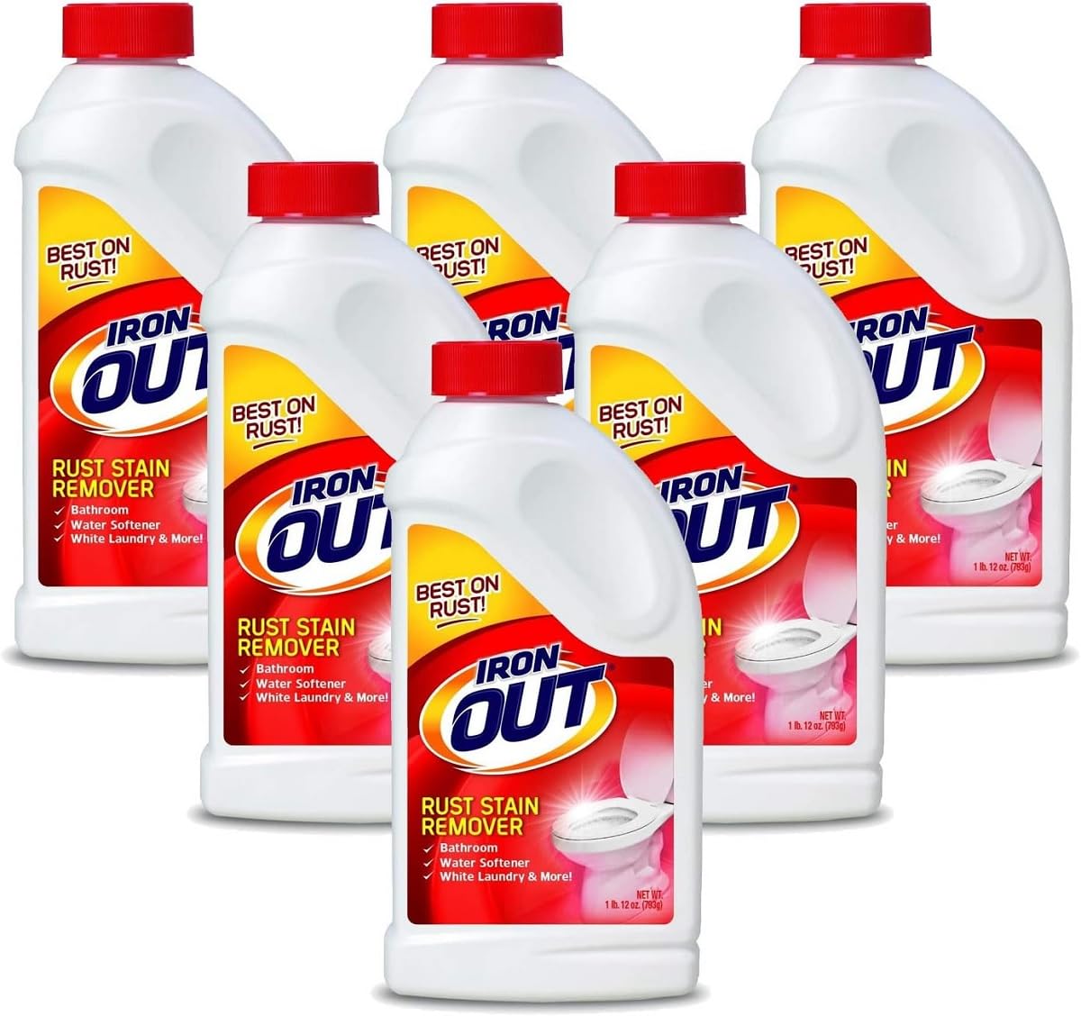 Iron OUT rust stain remover powder container