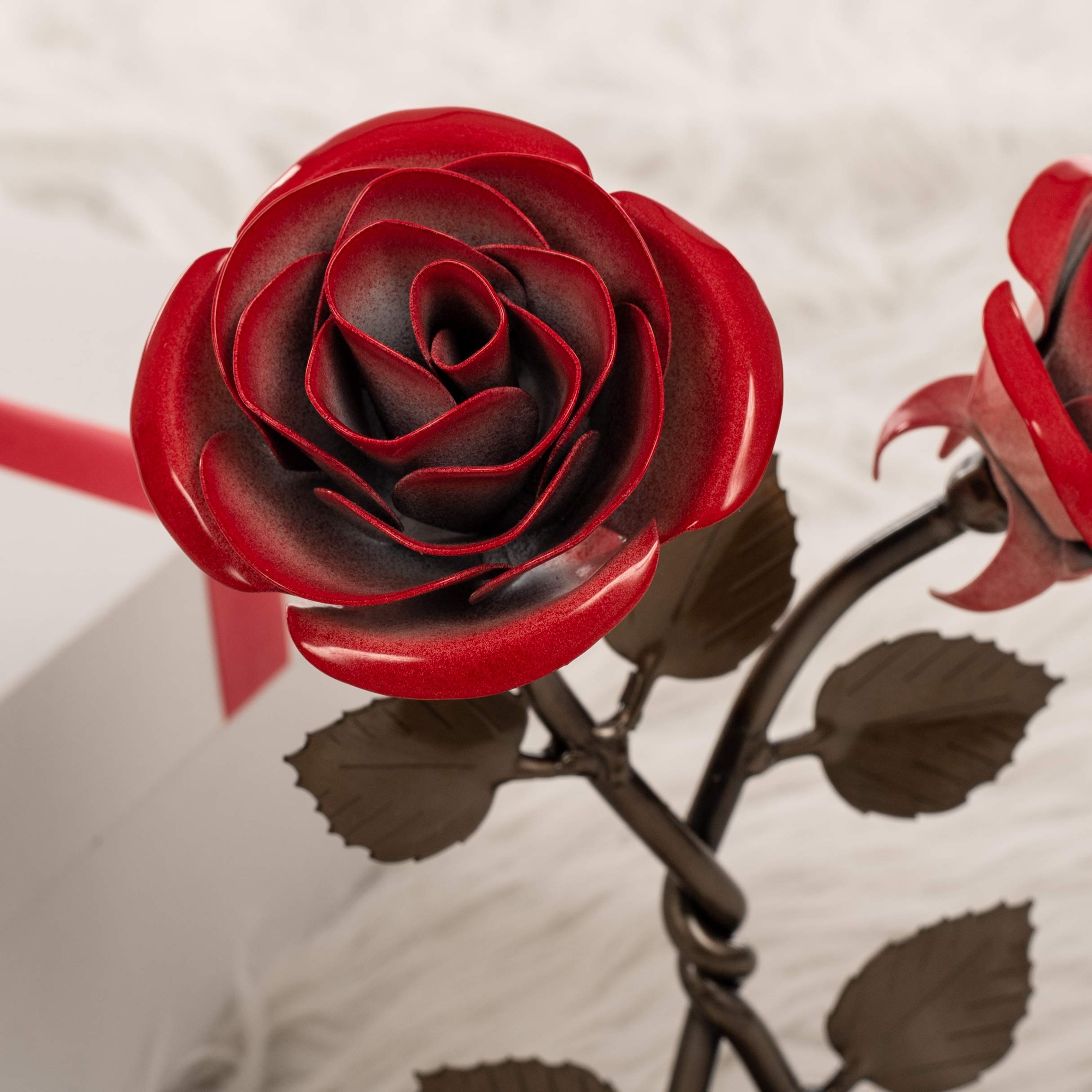 Quebec handcrafted iron rose artwork