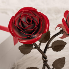 Quebec handcrafted iron rose artwork