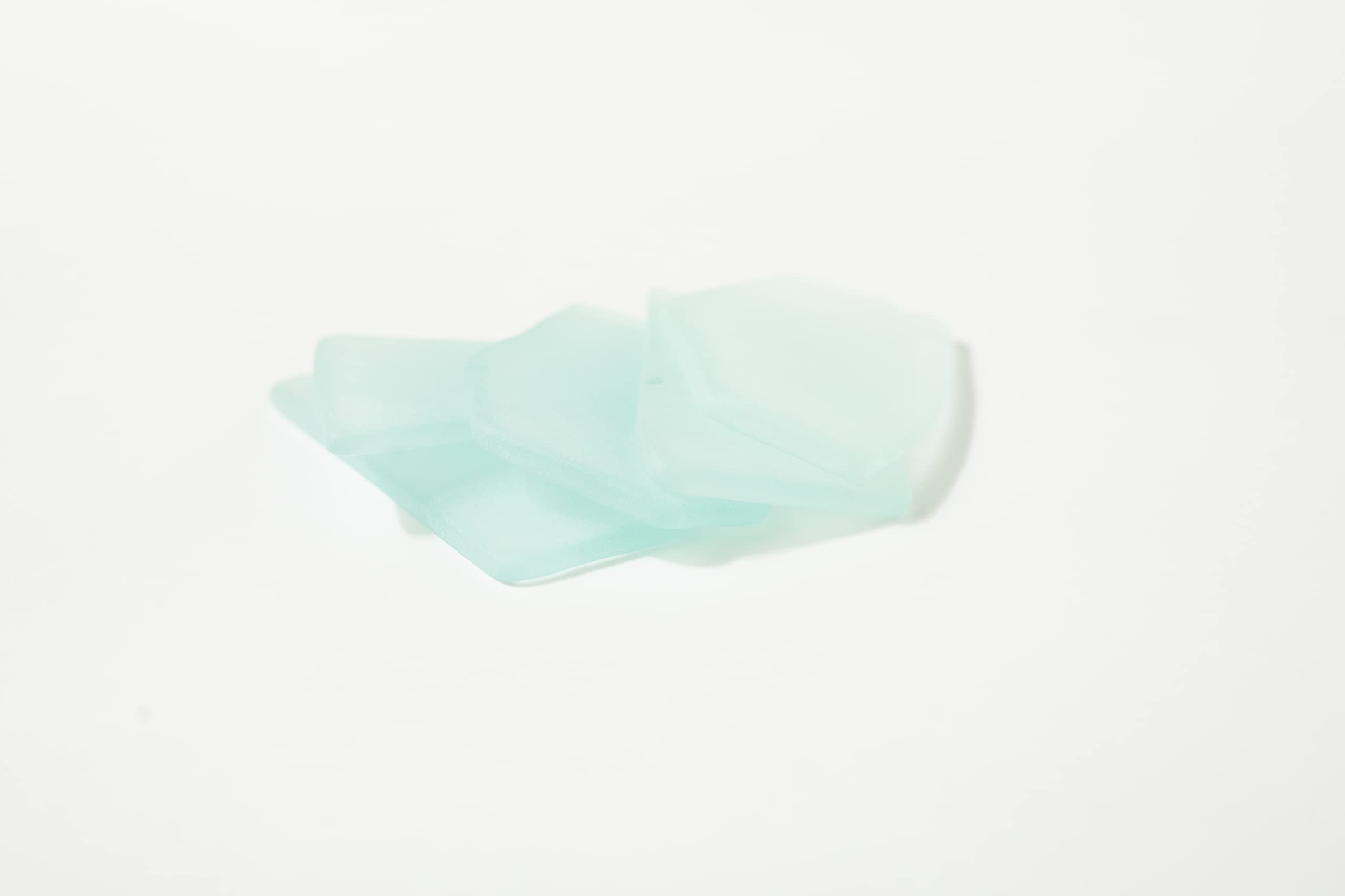 Machine tumbled sea glass with frosted surfaces