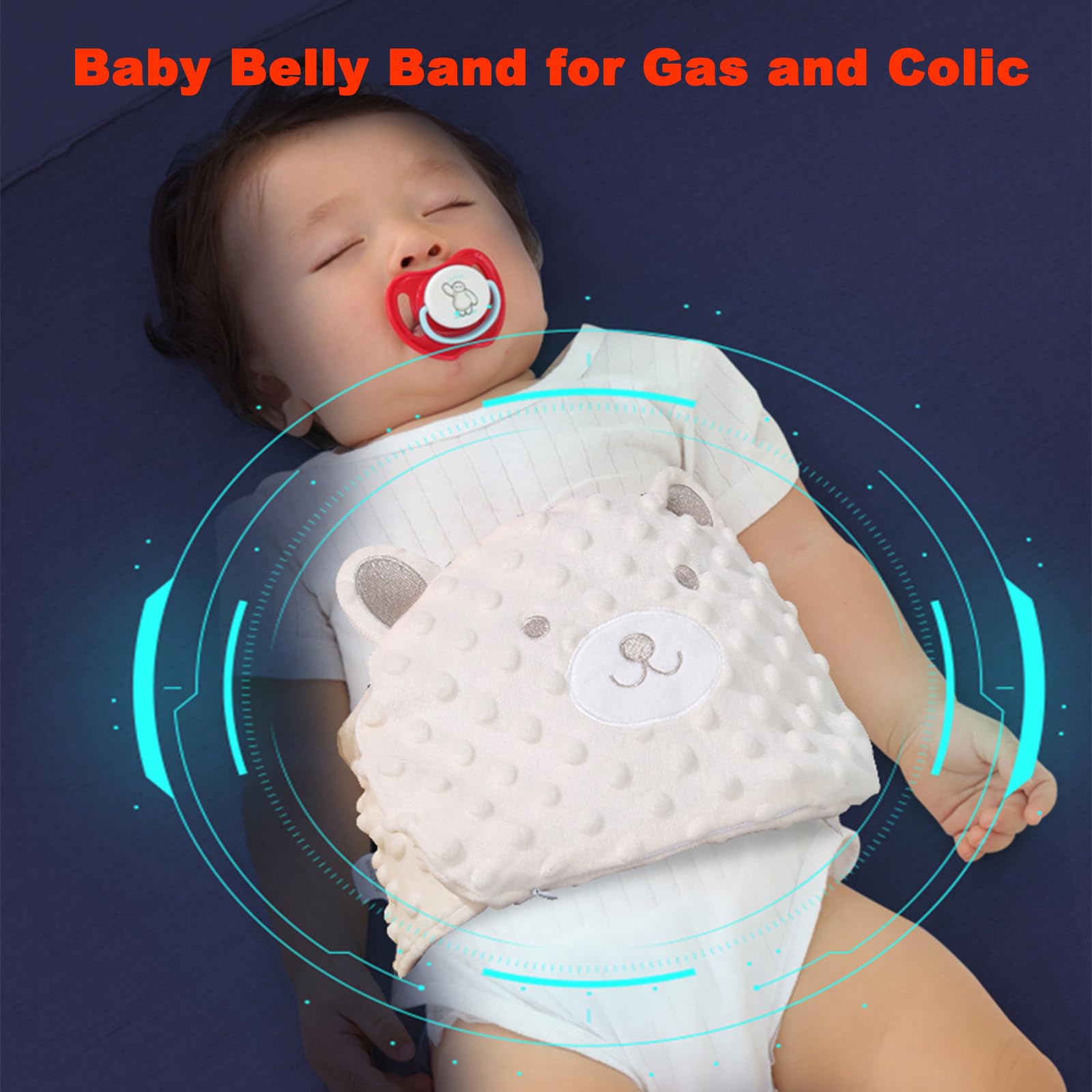 Animal shape gripe belt design for soothing colic in babies