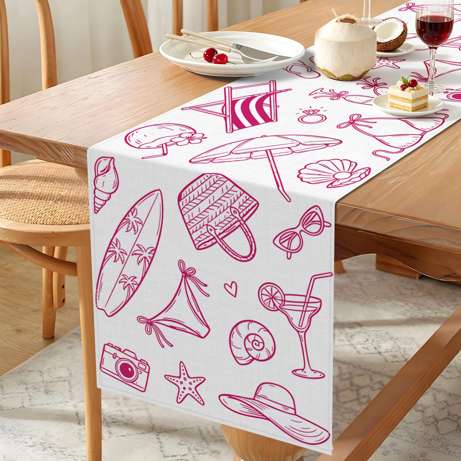 Island tropical table runner 13 x 72 inches