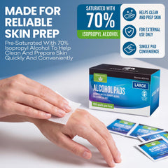 70 percent isopropyl alcohol soaked pad