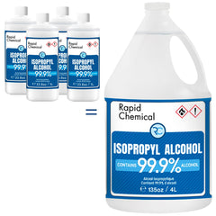 99% Isopropyl Alcohol 4 pack bottles total 1 gallon