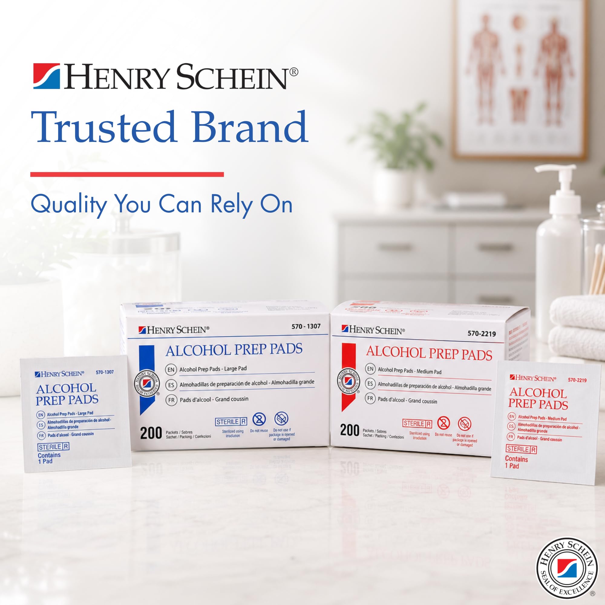 200 count sterile prep pads package