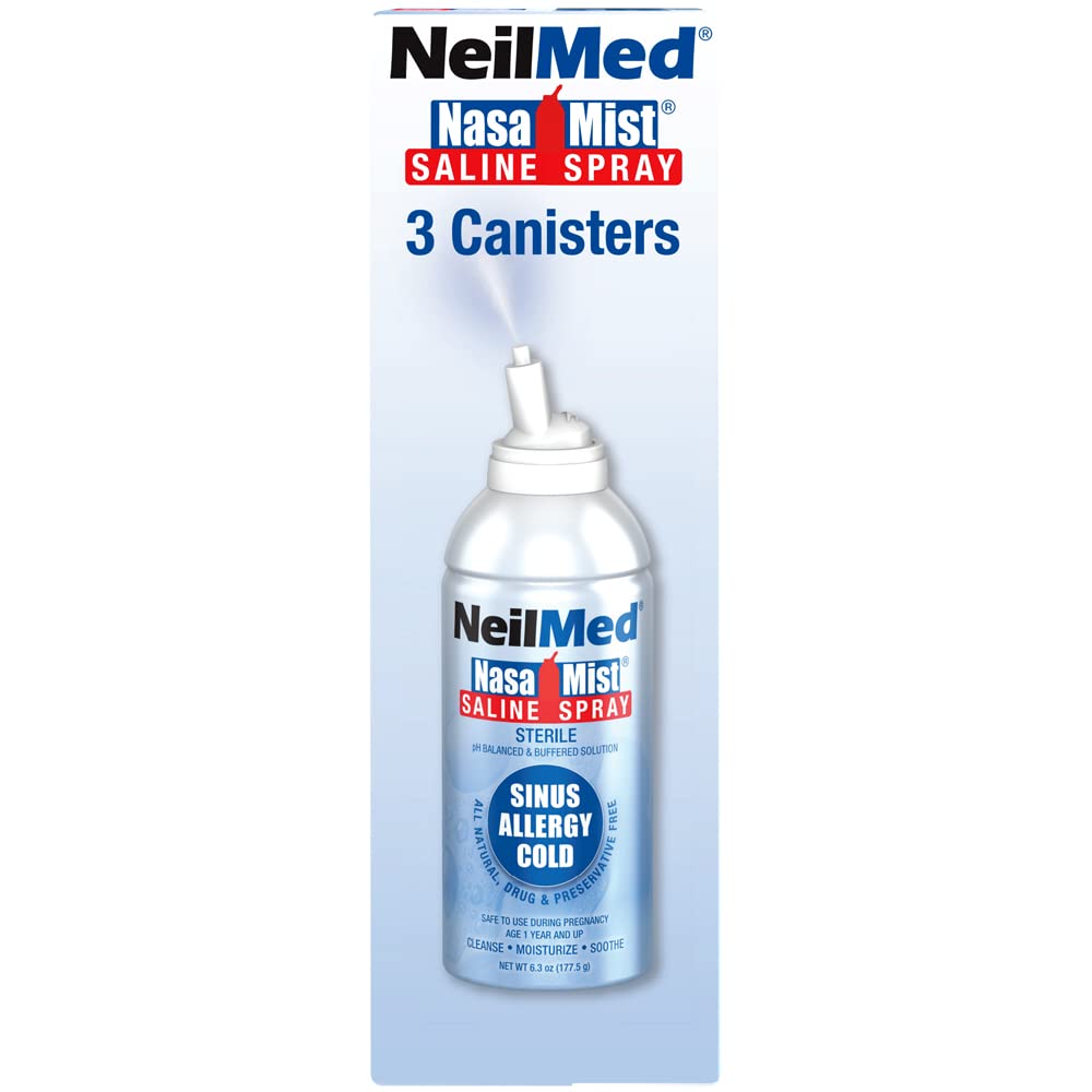 Isotonic saline nasal spray by NeilMed NasaMist