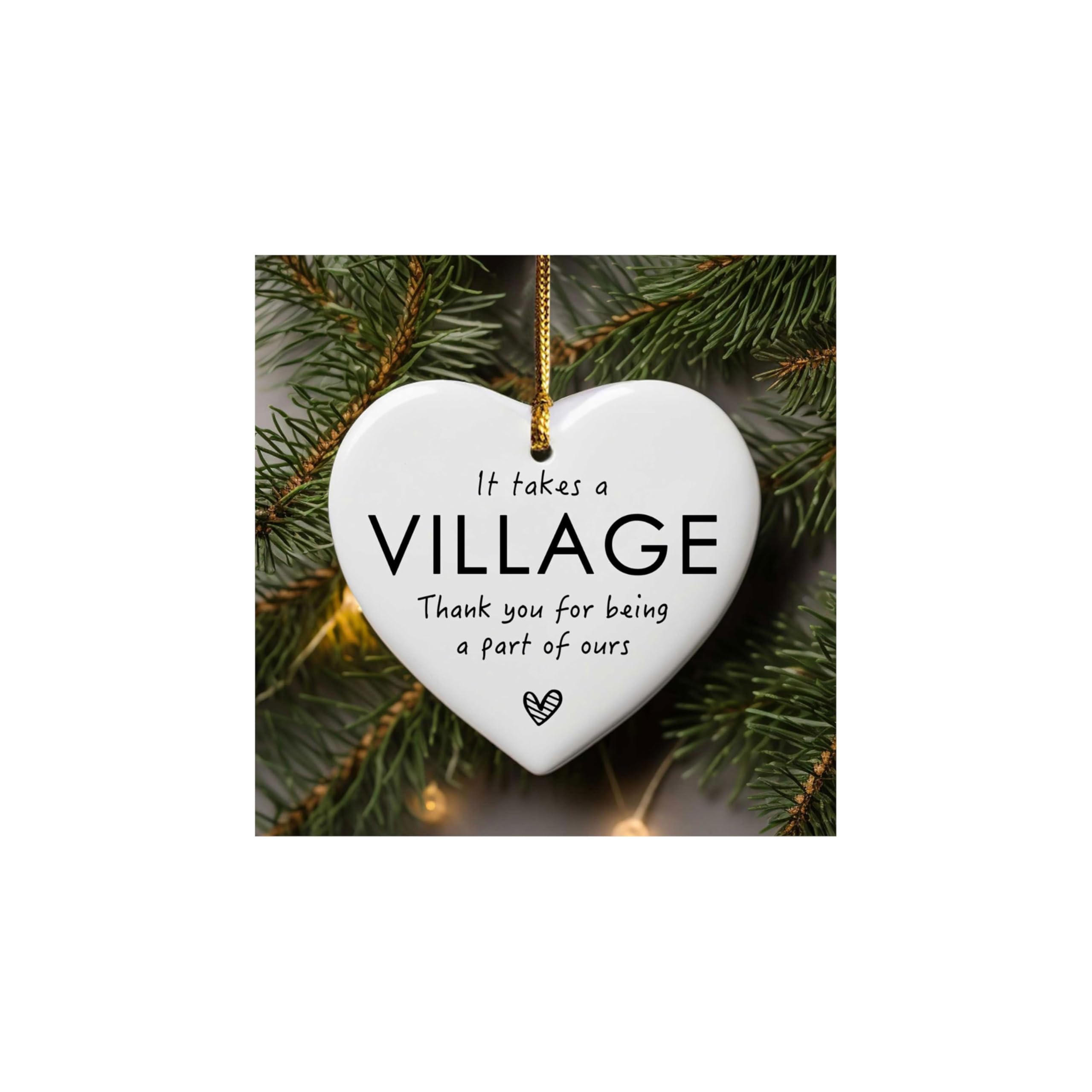 It Takes A Village Ornament 3-inch ceramic keepsake