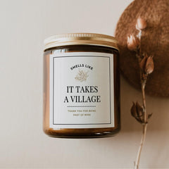 Teacher gift candle It Takes a Village