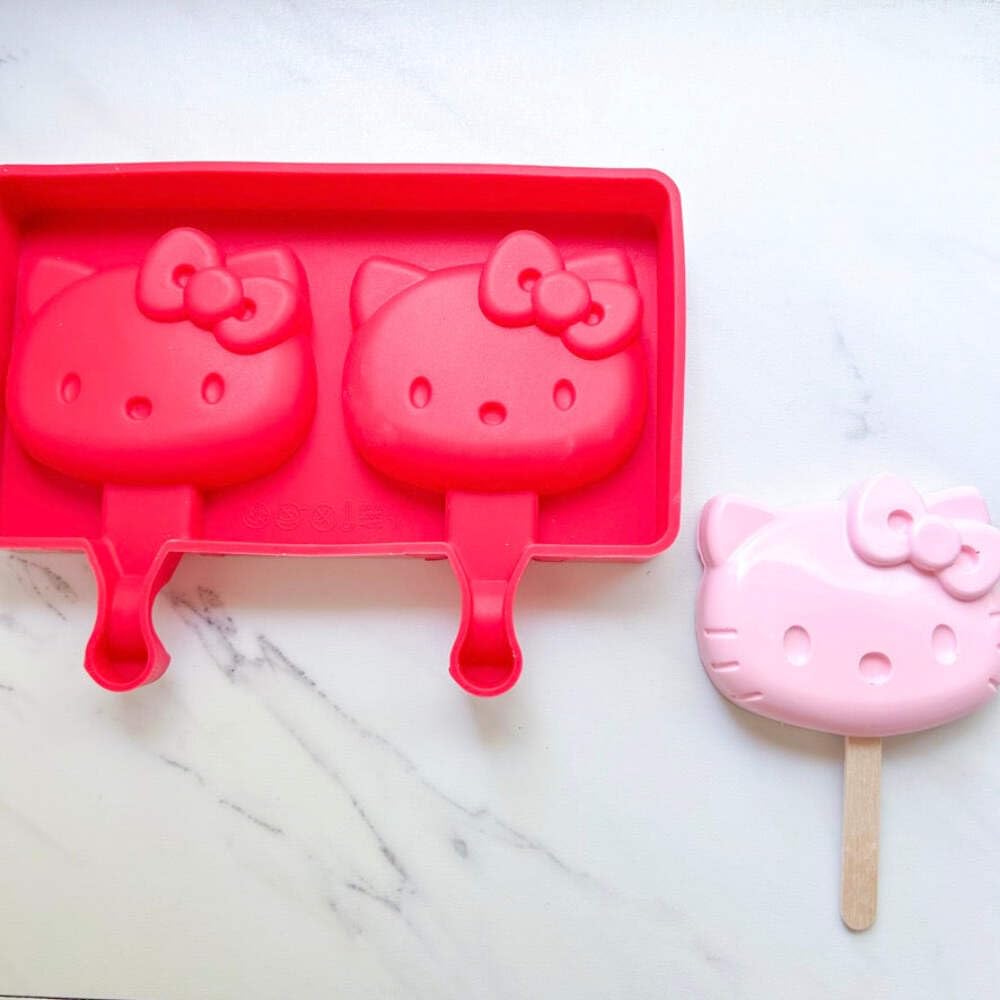 It Was All A Dream Shop Hello Kitty Cakesicle Mold pink silicone rectangular prism