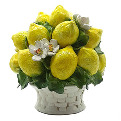 Italian Ceramic Lemons centerpieces for dining room table top view