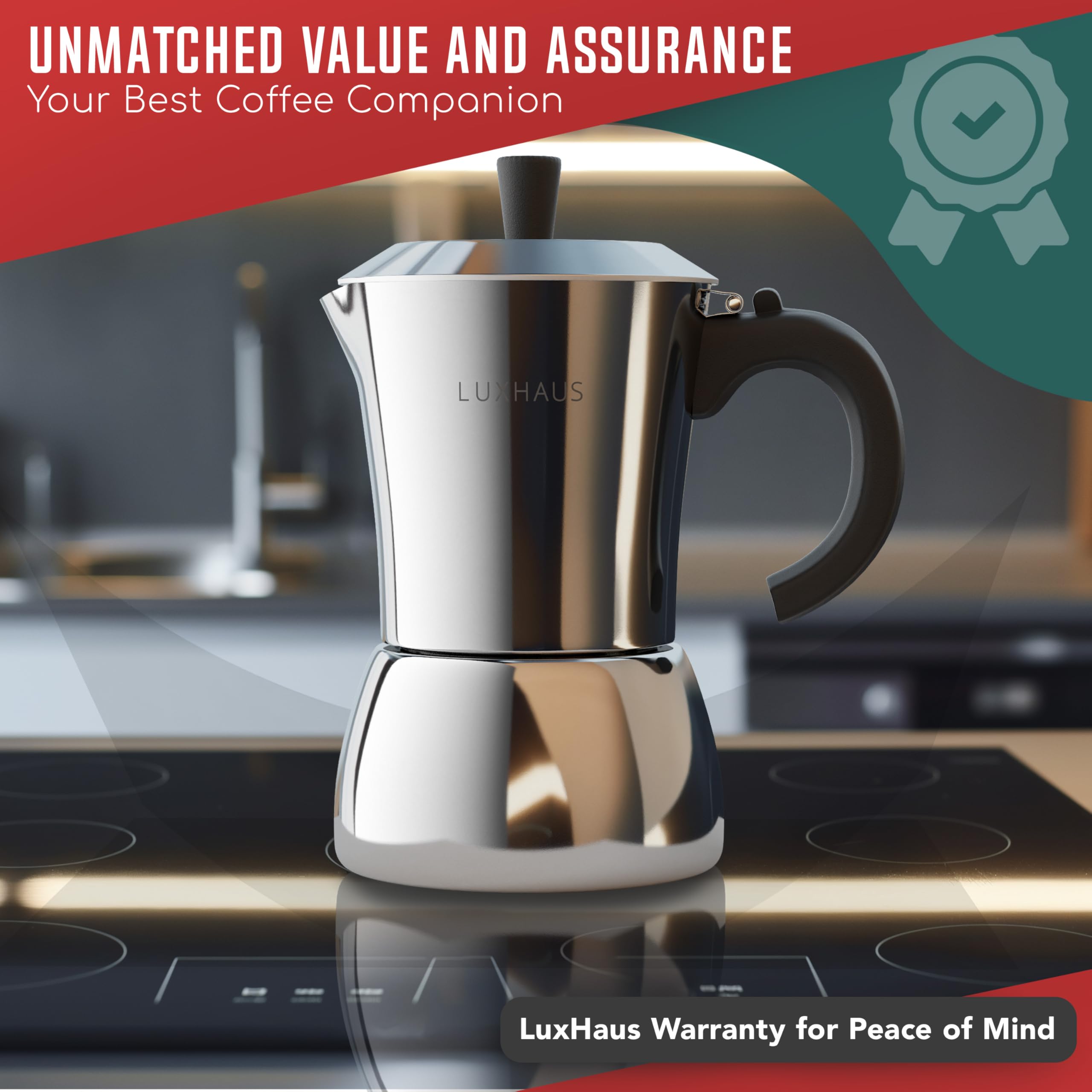 Home use moka pot on stove top