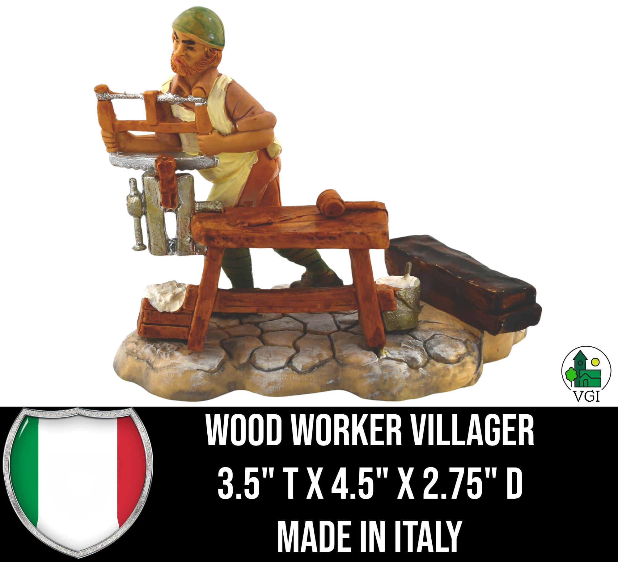 Hand painted by skilled Italian craftsmen nativity figure