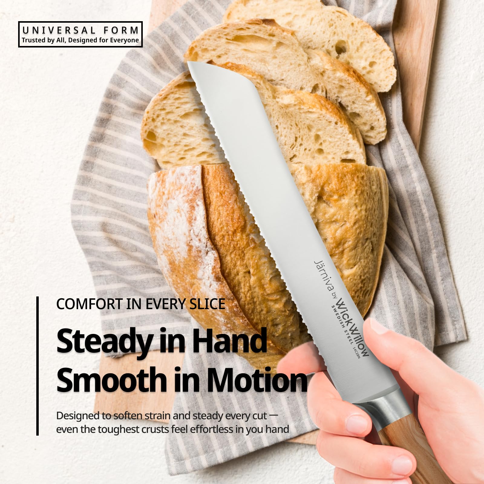 Multipurpose bread knife suitable for cakes and melons