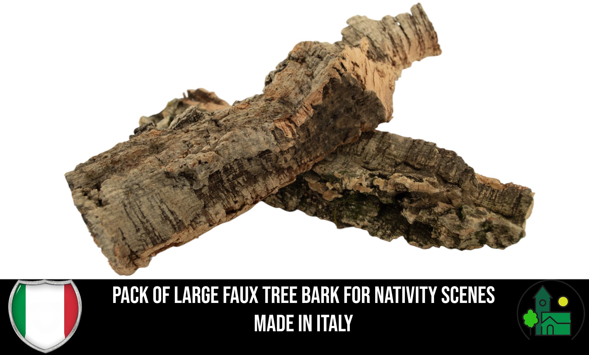 Italian-made nativity decor bark pack product image