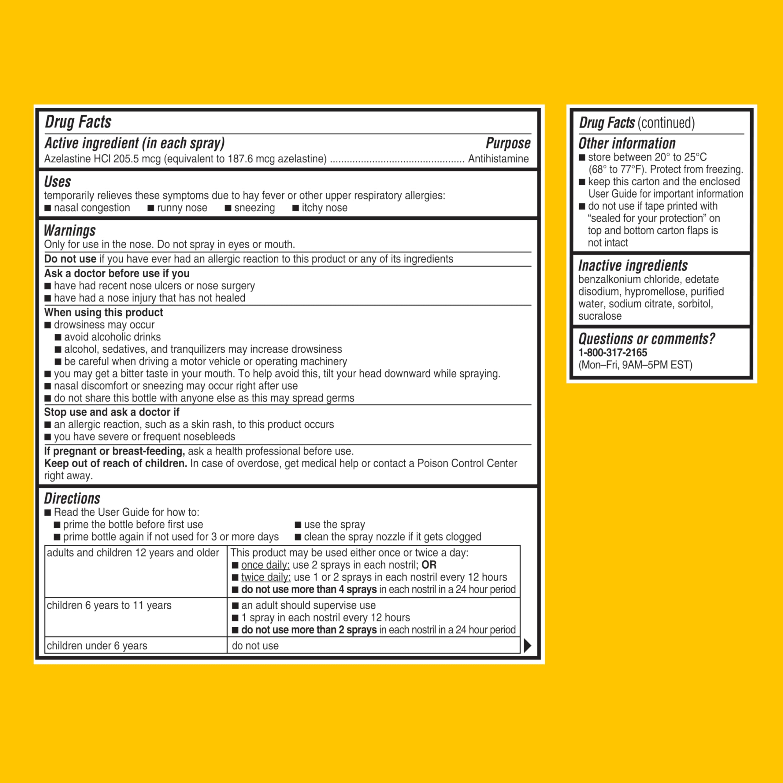 Tissues included with Astepro nasal spray bundle