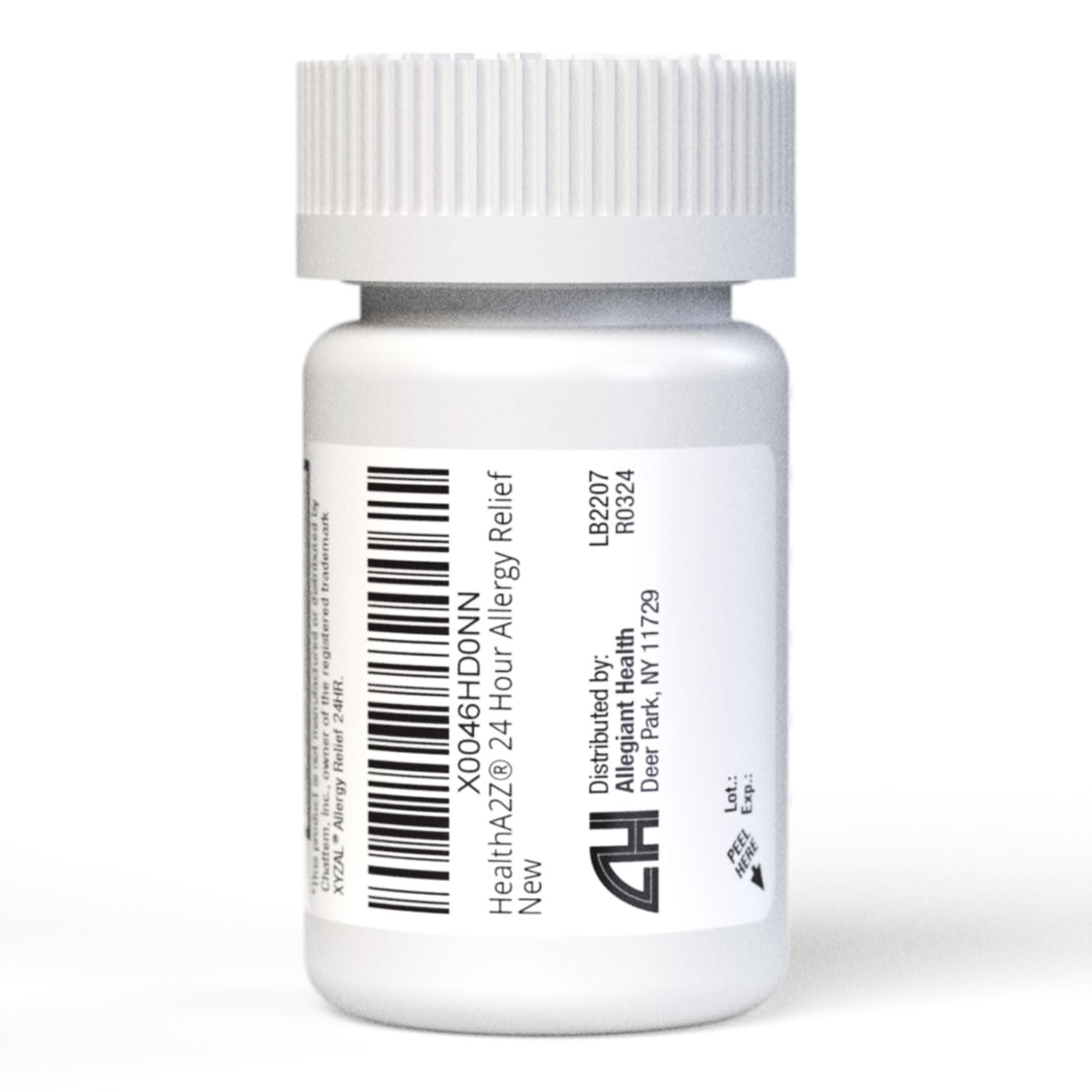 Runny nose relief text on HealthA2Z label