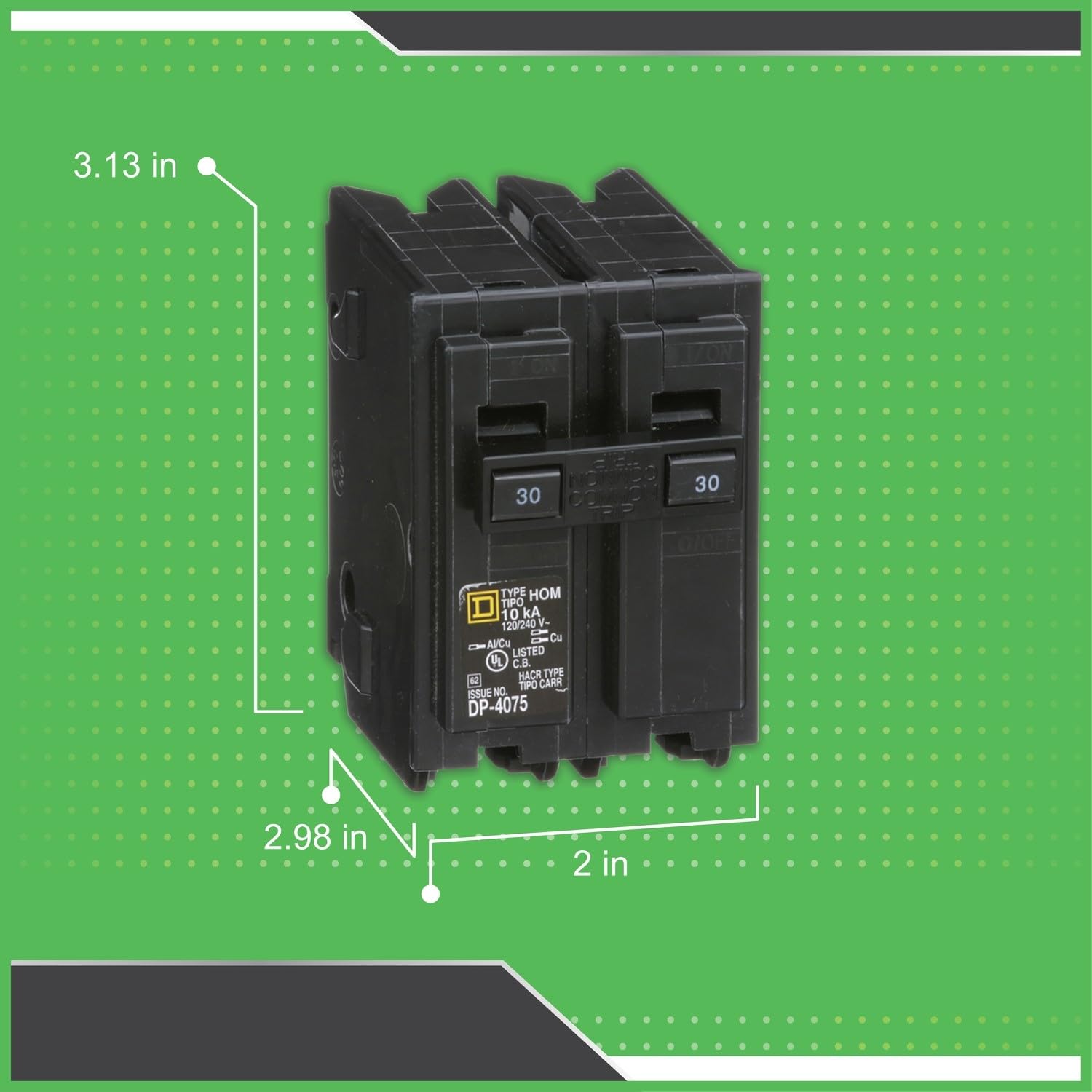 HomeLine series 30A 2-pole circuit breaker product